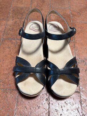 Dansko Season Black strap Sandels -Worn 1 time